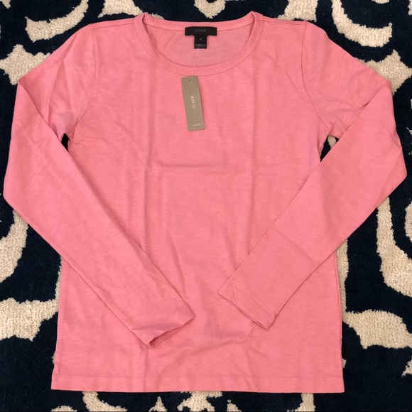 J. Crew Tops - J.Crew Long-Sleeve Crewneck Slub Cotton T-Shirt